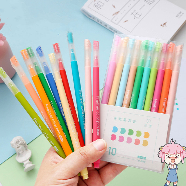 Colored Pen Set for Writing/Scrapbooking 0.4mm Gel Pen Drawing Liner Kawaii  Statonery School&Office Supplies